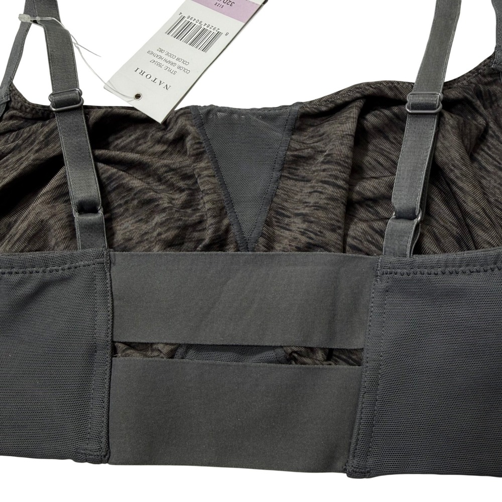 Natori Sports Bra High Impact Graphite Heather 32D/DD - Picture 4 of 11